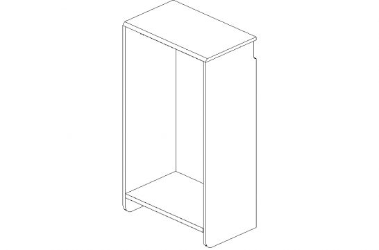 White 24" Double Hang Half Cabinet